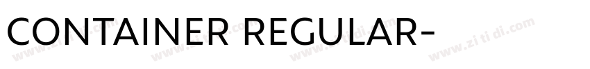 CONTAINER REGULAR字体转换
